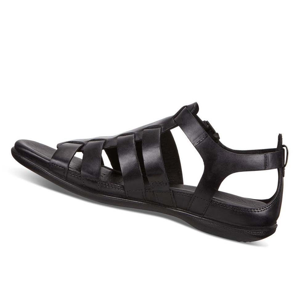 Women's Ecco Flash Flat Sandals Black | USA 178JPQ